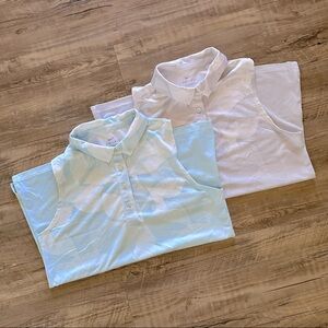 Nike Golf TWO Polos Sleeveless Size Medium